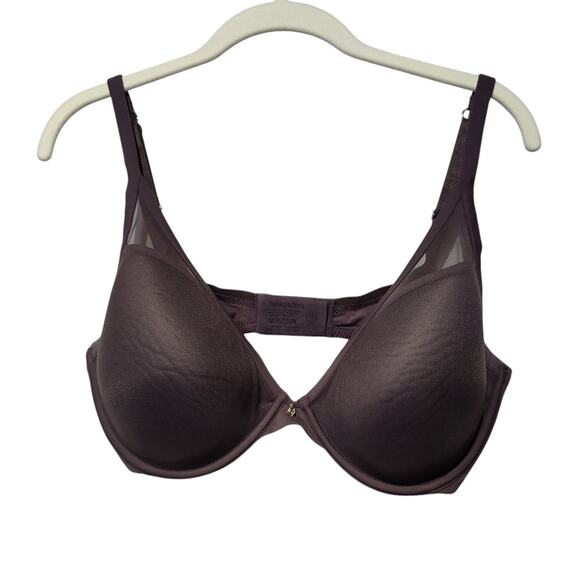 ThirdLove 36E 24/7 Classic Contour Plunge Underwire Bra Purple Comfortable - Picture 1 of 4